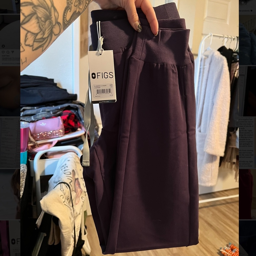 Purple shadow Zamora jogger scrubs